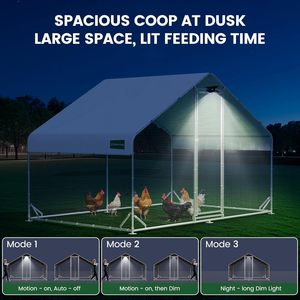 Güneş ışığı ve UV ışınlarına dayanıklı su geçirmez kapaklı yeni açık yürüyüş Metal tavuk kümesi - Product Image 6