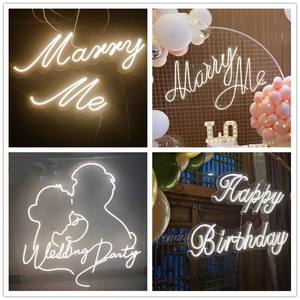 Letras de luces de neón LED para fiestas Día de San Valentín Carteles DE BODA Propuesta y decoración de letreros publicitarios Iluminación luminosa - Product Image 6