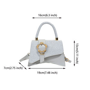 New Korean Fashion Shiny Handbag Elegant Luxury <b>Mini</b> PU Leather Women's <b>Crossbody</b> <b>Bag</b> - Product Image 2