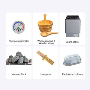 פרמיה אדום ארז חשמלי חיצוני סאונה יבשה אדים אדים אדים אדים אדים גנרטור מחשב לוח בקרה גדול עבור 4-6 אנשים - Product Image 6