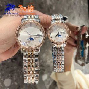 Relojes de Moda para Hombre y Mujer con Esfera de Aleación Longnes, Correa de Acero, Luminosos, Resistentes al Agua, Movimiento de Cuarzo, Regalo de Lujo, Ronda - Product Image 5