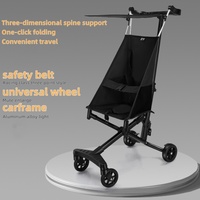 Poussette de voyage légère à quatre roues pour bébé, landau pratique et personnalisable pour la commodité en déplacement