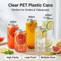Bouteilles en plastique à anneau de traction 200ml 250ml 330ml 375ml 500ml 750ml pour jus de fruits, soda, eau – Bocal en plastique à anneau de traction, boîte PET