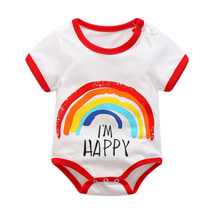 Conjunto de ropa de una pieza <span class=keywords><strong>para</strong></span> niños al por mayor de fabricante de ropa de bebé mono estampado de algodón personalizado completo unisex - Product Image 3