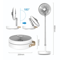 Certification KC Ventilateur électrique portable Réglage de la hauteur Ventilateur de table rechargeable Ac Dc But de moteur à courant continu mécanique en plastique sans balais