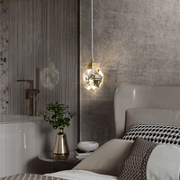 Luminaire suspendu PM populaire de luxe léger pour restaurant, design moderne et minimaliste en cristal, pour table à manger, comptoir de bar, éclairage domestique