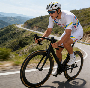 Maillot de cyclisme unisexe personnalisé OEM à demi-zip, blanc, simple, à manches courtes, pour triathlon, natation, cyclisme et course à pied - Product Image 5