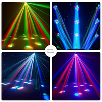 Projecteur LED 2-en-1 Butterfly IP20 pour scène, KTV, bar, ambiance de fête intérieure, laser stroboscopique coloré à commande sonore