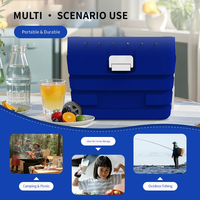 Glacière portable moderne de 40 L grande capacité avec roues, maintien de la glace jusqu'à 3 jours pour le camping et l'utilisation en voiture (aliments et canettes)