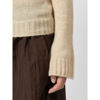 Pulls décontractés pour femmes, col rond, 77% cachemire, 23% soie, 7GG, 150g, tricot brossé, hauts d'hiver pour femmes, chauds