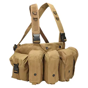 Outdoor Hunting Molle Lightweight Quick Release Plate Carrier Chest Rig Tactical Vest with Pouches