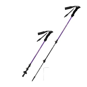 Bâtons de randonnée en fibre de carbone Lanyue, ultralégers, télescopiques, équipement de plein air, noir, ensemble d'une seule pièce - Product Image 3