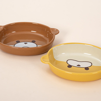 Grande cuillère à soupe en céramique de style coréen avec motif d'ours mignon pour le hotpot, usage quotidien à la maison et en cuisine