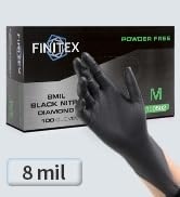 Zwarte en blauwe nitril wegwerphandschoenen op maat, 100% nitril, 9 inch, voor kapper, tatoeagestudio, schoonheidssalon, roze latexvrije nitrilhandschoenen - Product Image 4