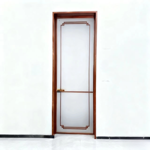 <span class=keywords><strong>Puerta</strong></span> <span class=keywords><strong>Interior</strong></span> de Vidrio Abatible Francesa de Aluminio con Arco Superior y Líneas Rectas - Product Image 6