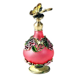 4ML Frascos de perfume pequeños con forma de corazón, pintados a mano y con motivos florales. - Product Image 5