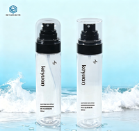 Flacon pulvérisateur cosmétique transparent en plastique de 100 ml en gros pour le maquillage avec pompe pulvérisatrice à brume