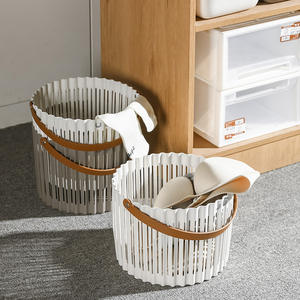 Panier à linge rond Wmy250815, organisateur de rangement durable pour la maison, la salle de bain, le dortoir, type sur pied, bacs de rangement pour vêtements - Product Image 4