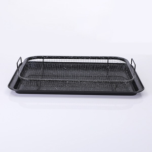 Rectangular Grill Pan With Wire <b>Rack</b> Non Stick <b>Baking</b> Tray For Home And Commercial Use - Product Image 1