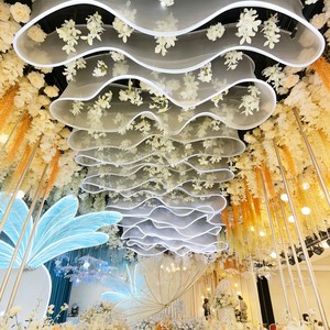 Cortina <span class=keywords><strong>de</strong></span> Techo Luminosa <span class=keywords><strong>de</strong></span> Gasa para Decoración Minimalista en Bodas, Campamentos <span class=keywords><strong>y</strong></span> Restaurantes - Product Image 2