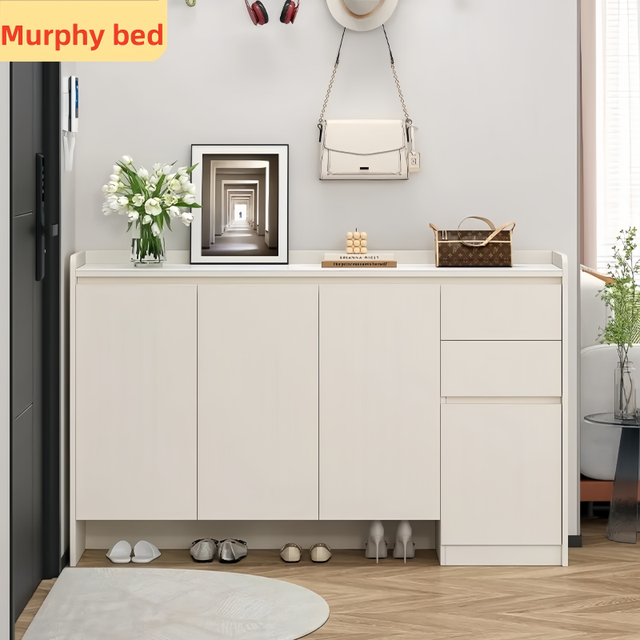 Modern Entrance Shoe Cabinet Integrated Wall-Mounted Home Corridor Door Storage Low TV Stand with Contemporary Style
