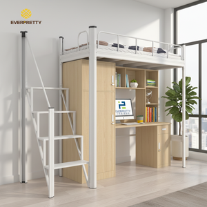 Meubles scolaires modernes, <span class=keywords><strong>lit</strong></span> de dortoir, cadre de <span class=keywords><strong>lit</strong></span> en métal, lits superposés simples avec système de <span class=keywords><strong>lit</strong></span> intégré à la garde-robe, certifié CE - Product Image 3