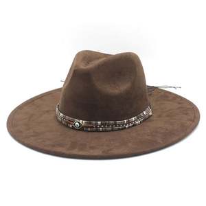 Sombrero Vaquero Occidental de Gamuza Vintage Personalizado, Entrega Rápida, Sombrero de Ala Ancha, Unisex, para Playa y Pradera - Product Image 1