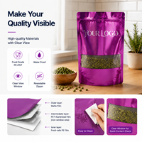 Sachet Doypack Personnalisé Thermoscellable de Qualité Alimentaire Refermable pour Aliments pour Bébés, Snacks et Fruits Secs 250g 500g Finition Mate