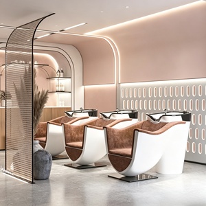 Barber Salon Shop Work Station Beauty Salon Furniture Custom Hair Salon Interior Design Full Room Customization store decoration - Product Image 4