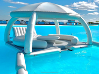 Plateforme flottante gonflable personnalisée pour jeux aquatiques, fête, bana, île, quai, tente, à vendre, modèle 2025