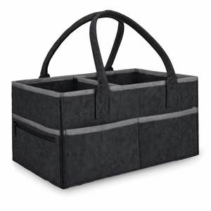 8-Pocket Baby <b>Diaper</b> <b>Caddy</b> Organizer Car & Travel Foldable Baby Felt <b>Diaper</b> Organizer with Wipes <b>Diaper</b> Compartments - Product Image 1