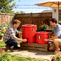 Ensemble promotionnel de 5 glacières robustes (4-7-15-30-60L) pour boissons glacées et aliments chauds – Lot de bacs isothermes