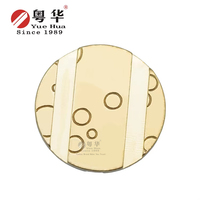Logo personnalisé couleur naturelle 2Mm d'épaisseur jeton pièce Yue Hua tout neuf en vrac rainuré en laiton jetons métalliques