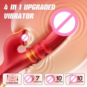 Masseur de point G féminin, vibromasseur vaginal haute performance, 10 fréquences, étanche, télescopique, avec fonction de succion clitoridienne, jouet sexuel USB - Product Image 3