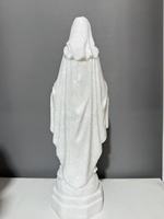 Statue de la Vierge Marie en jade blanc, artisanat en cristal sculpté pour le Feng Shui, décoration artistique et de collection, vente en gros