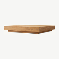 Tables basses d'extérieur en teck pour événements, tables basses modernes de qualité supérieure pour appartements