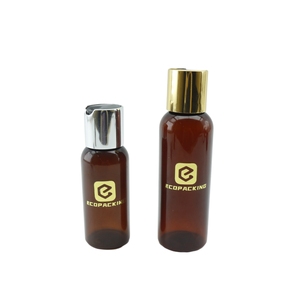 Luxury 1oz 2oz 4oz 5oz 8oz Round Shape Amber Pet Shampoo <strong>Plastic</strong> <strong>Squeeze</strong> <strong>Bottles</strong> with White Black Flip Disc Caps - Product Image 4