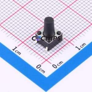 BX-TS-26-6695TT Tactile Switch SMD-4P,6x6mm Switch Single Pole Single Throw Round Button 2.6N Vertical Mount - Product Image 1