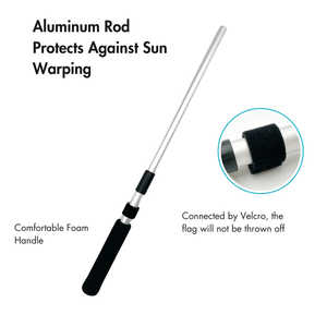 Banderas de juez de línea telescópico giradas de calidad superior Bandera de árbitro auxiliar roja y amarilla - Product Image 4