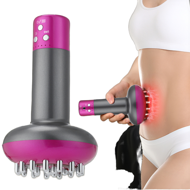 Fitease Portable Infrared Physiotherapy Microcurrent Vibration Heating Back Body Slimmer Wireless Rechargeable 1200mAh Guasha
