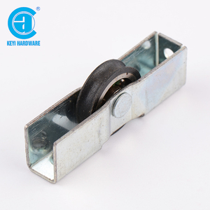 KEYI donanım W-05 toptan satış demir sürgülü cam makaralı tekerlek rulman u-şekilli oluk plastik tekerlek - Product Image 2