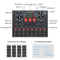 Gunting suspensi dudukan kejut logam, perlengkapan mikrofon Studio lengan profesional dengan Mixer suara BT dan kartu suara siaran langsung