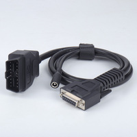 Cable de Diagnóstico OBDII de 16 Pines Macho a DB15 Hembra con Fuente de Alimentación Externa de CC