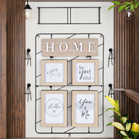 Décoration de la maison cadre photo rectangulaire de marque Daxin combinaison de fer MDF cadre mural suspendu