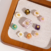 Pendentif en pierre naturelle et coquillage perforé pour accessoires de bijoux
