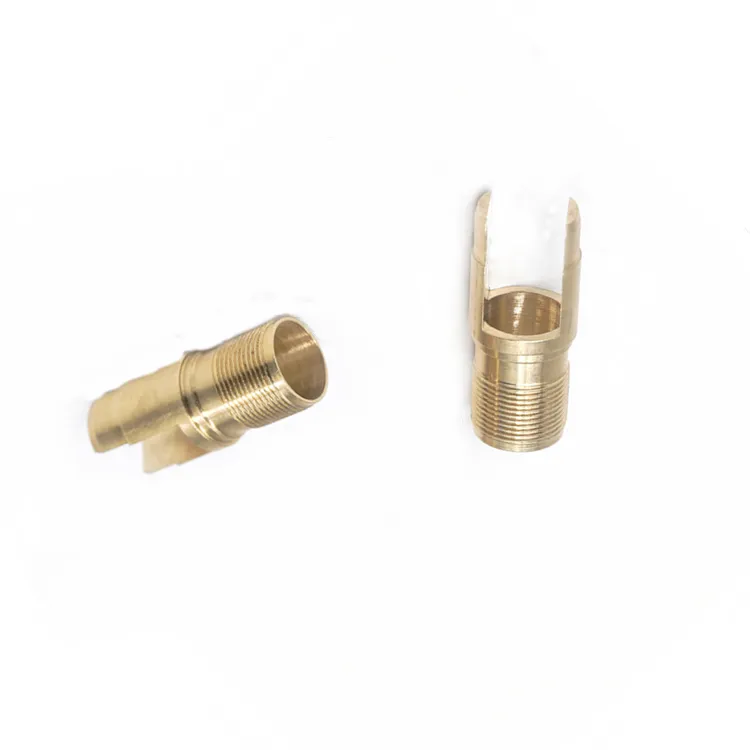 Split brass fitting male adapter fitting custom CNC metal machining brass ferrule hose pipe fitting