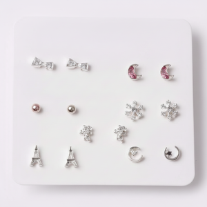 Offre Spéciale tendance mode Huggie boucles d'oreilles strass perle alliage pour les femmes en gros - Product Image 1