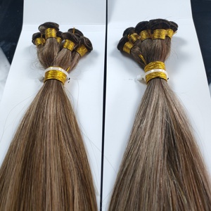 โรงงานจีน ผมแท้ 100% ผมรัสเซีย 10-30 นิ้ว ต่อผมแบบเย็บมือ เส้นผมตรงนุ่ม ปลายหนา ไม่หลุดร่วง - Product Image 3