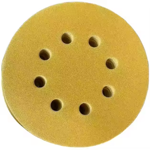 50 buah 5 inci pengamplasan cakram 100 150 180 220 320 400 Grit <span class=keywords><strong>Hook</strong></span> <span class=keywords><strong>Loop</strong></span> 8-Hole amplas Orbital kertas Sander - Product Image 2