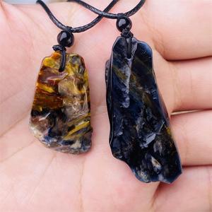 Venta al por mayor de piedras curativas de cristal de ágata natural <span class=keywords><strong>pietersite</strong></span> fabricación de collares para colgantes regalos de joyería - Product Image 2